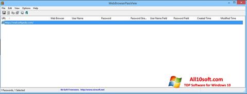 Képernyőkép WebBrowserPassView Windows 10
