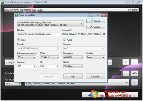 Képernyőkép Free MP4 Video Converter Windows 10
