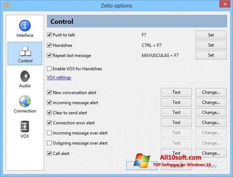 Képernyőkép Zello Windows 10