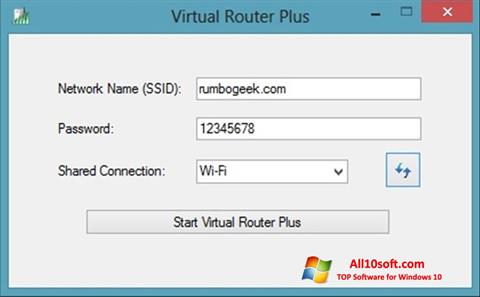 Képernyőkép Virtual Router Plus Windows 10