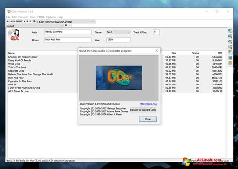 Képernyőkép CDex Windows 10